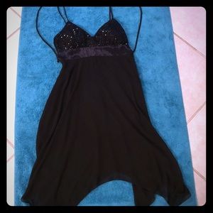Xoxo medium sequins zip up black dress!